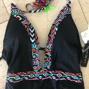 La Blanca Aztec trim one piece